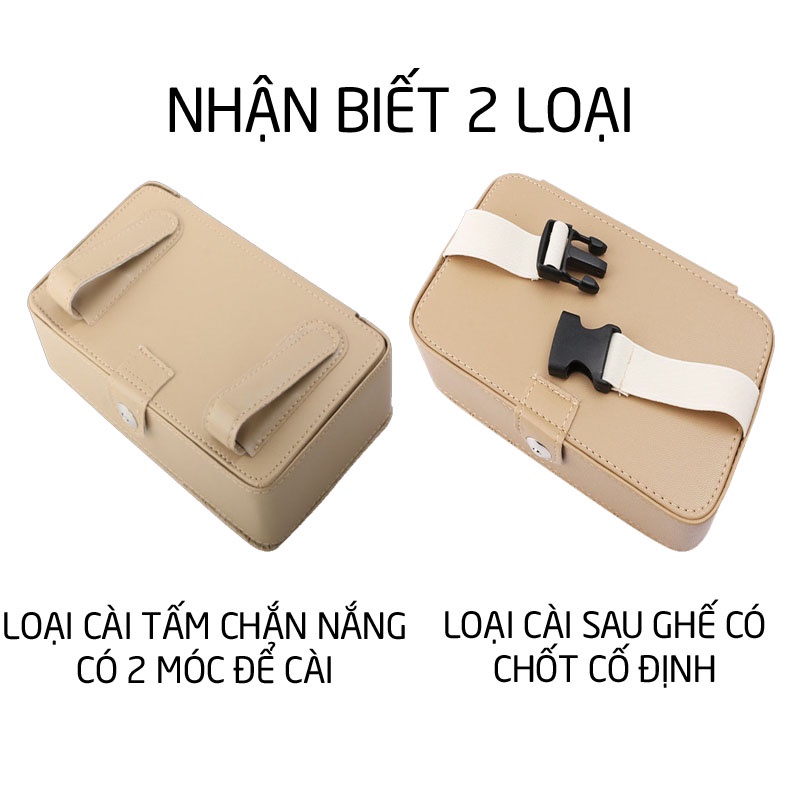 [Mã LIFEAU01 giảm 10% tới 50k đơn 150k] Hộp đựng khăn giấy trên ô tô, xe hơi, xe khách, xe tải bọc da cao cấp sang trọng