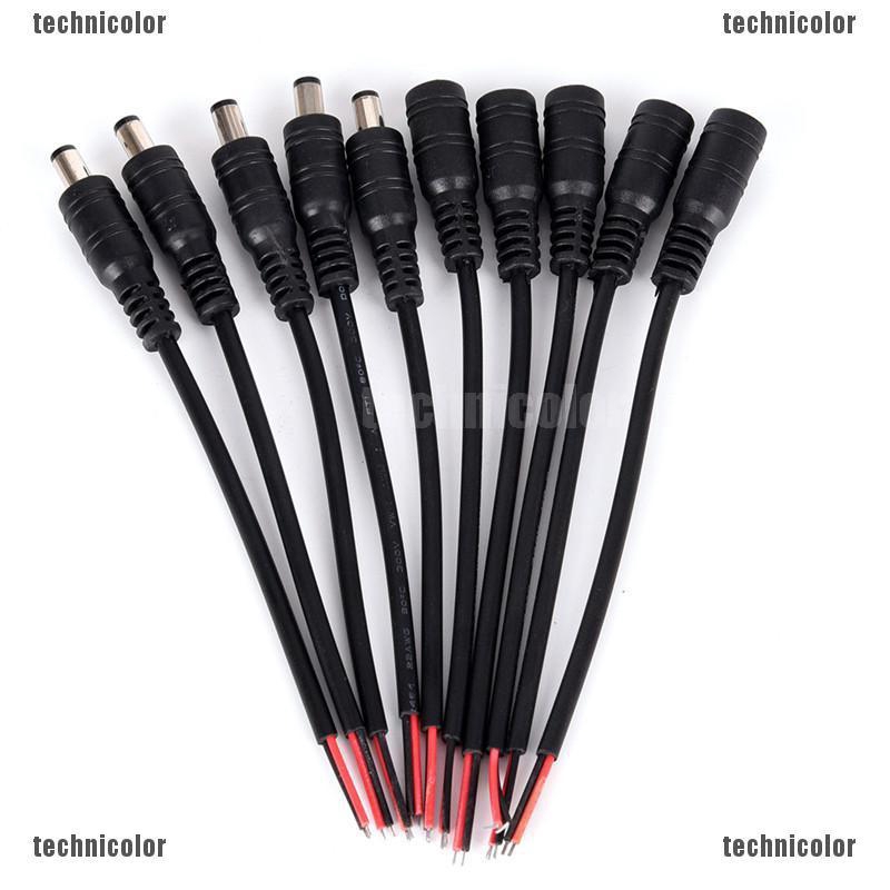 Set 5 Cặp Đầu Nối Dây Điện 5.5x2.1mm Male + Female DC