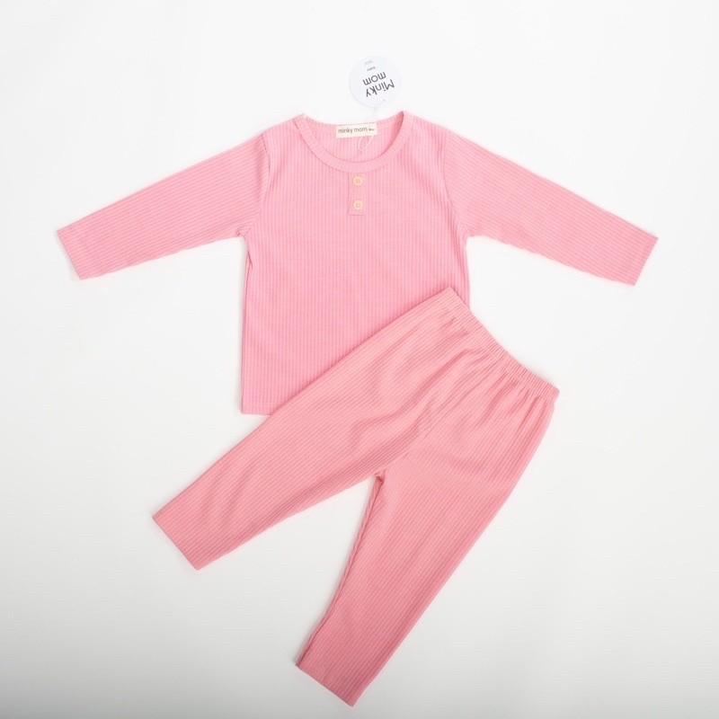 Bộ Dài Tay Bé Trai, Bé Gái Đồ bộ cho bé Vải Thun gân Mặc Nhà Bộ Quần Áo Trẻ Em TahaKids