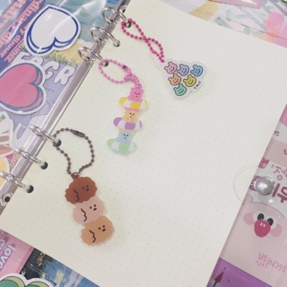 Keyring móc khoá trang trí sổ tay style Hàn