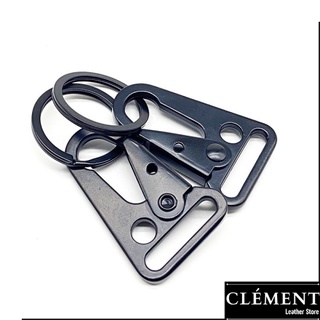 [PHỤ KIỆN TÚI, VÍ] Móc khoá sắt 25mm sơn đen tĩnh điện cao cấp