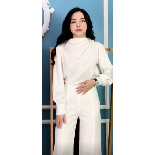 Áo Sơ Mi Nữ- Áo Sơ Mi Trắng Lụa Cao Cấp