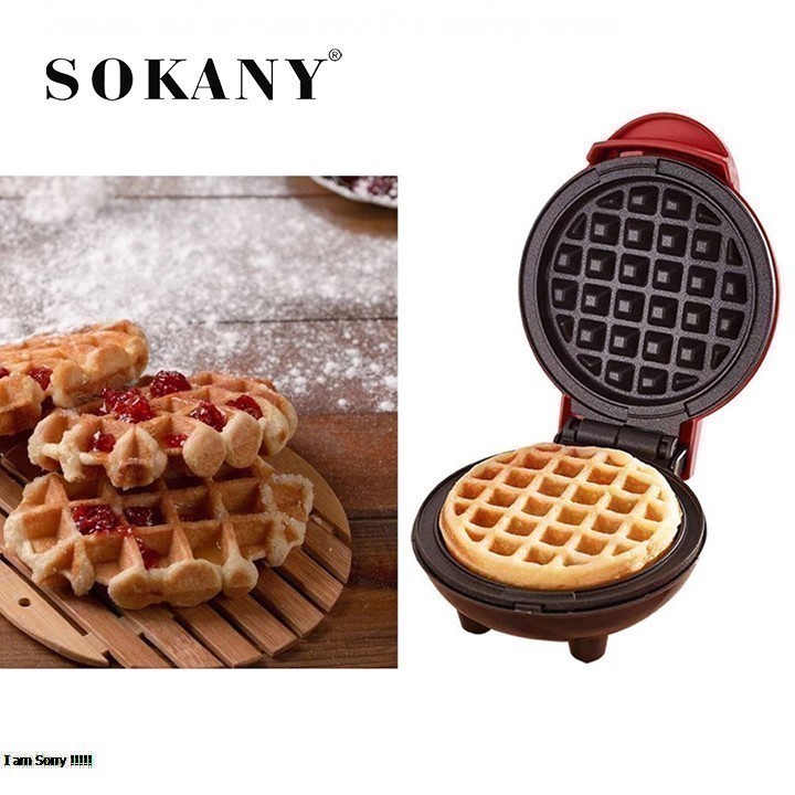 [Mã ELHADEV giảm 4% đơn 300K] Máy làm bánh tổ ong mini Sokany, Nướng bánh waffle