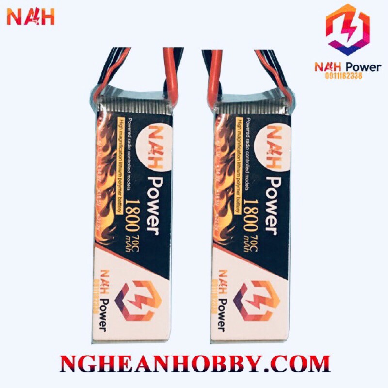 Pin Lipo 4S 14.8v 1800mAh 70C độc quyền nghệ an hobby
