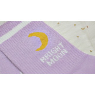 Tất Bright Moon - 2 Màu Tím vs Trắng