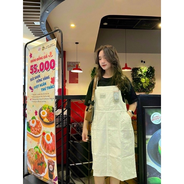 Váy Yếm Kaki Jean Dài Bigsize Hàng Đẹp Free Size Từ 50kg Đến 65kg Có 5 Màu