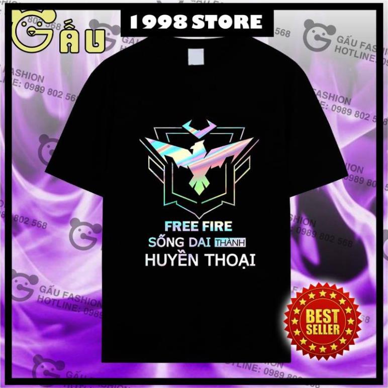 SALE HOT) Bộ Áo Thun Và Nón Free Fire được in với phản quang 7 màu áo cực chất giá rẻ
