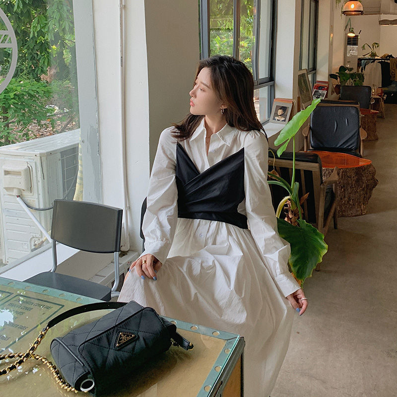 Set Đầm Sơ Mi Trắng Dài Tay Và Đầm Dây Thời Trang Dành Cho Nữ | BigBuy360 - bigbuy360.vn