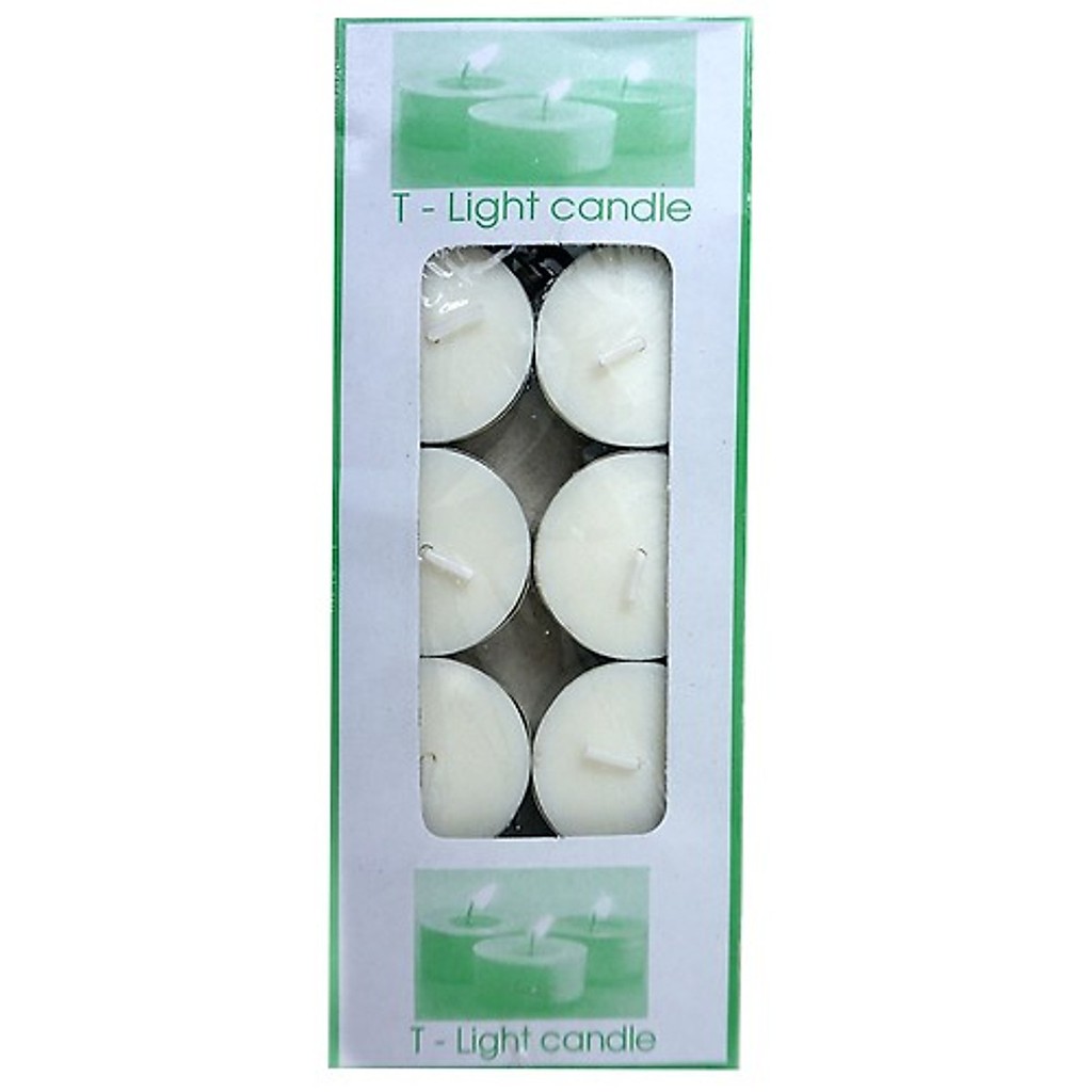 Nến tealight trắng hộp 10 viên không mùi mẫu mới