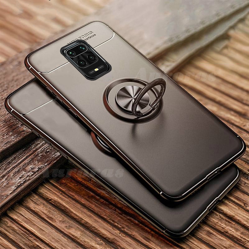 Ốp điện thoại silicon có nhẫn đỡ cho Xiaomi Redmi Note 9S Redmi Note 9 Pro Max