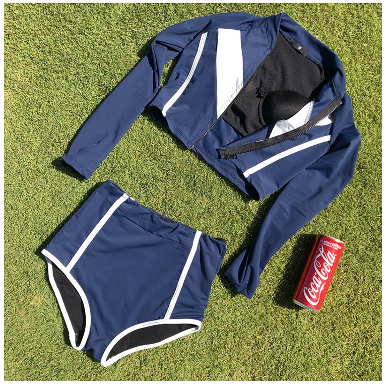 Set Đồ Bơi Áo Dài Tay + Quần Lưng Cao Thời Trang Dành Cho Nữ | BigBuy360 - bigbuy360.vn