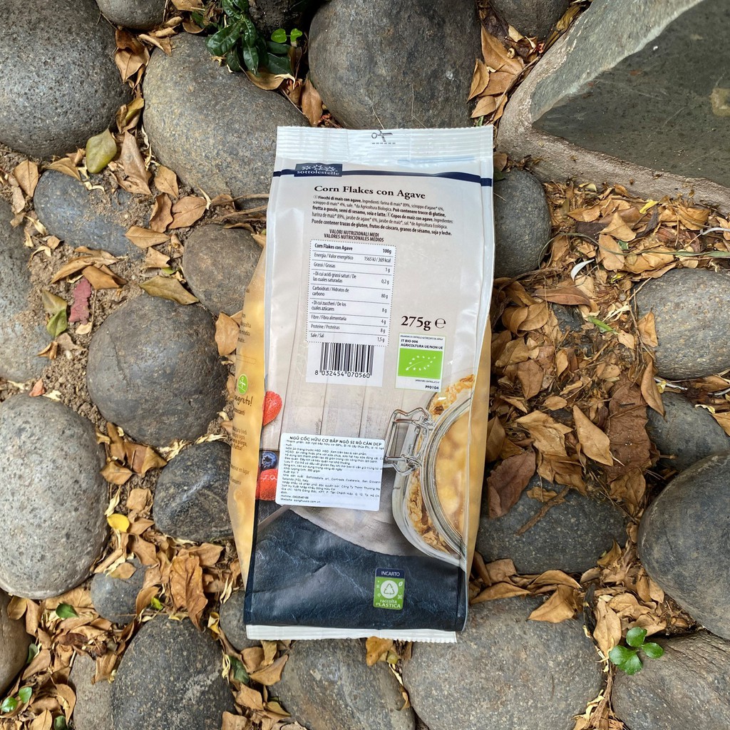 Ngũ cốc hữu cơ bắp ngô siro cán dẹp Sotto 300g