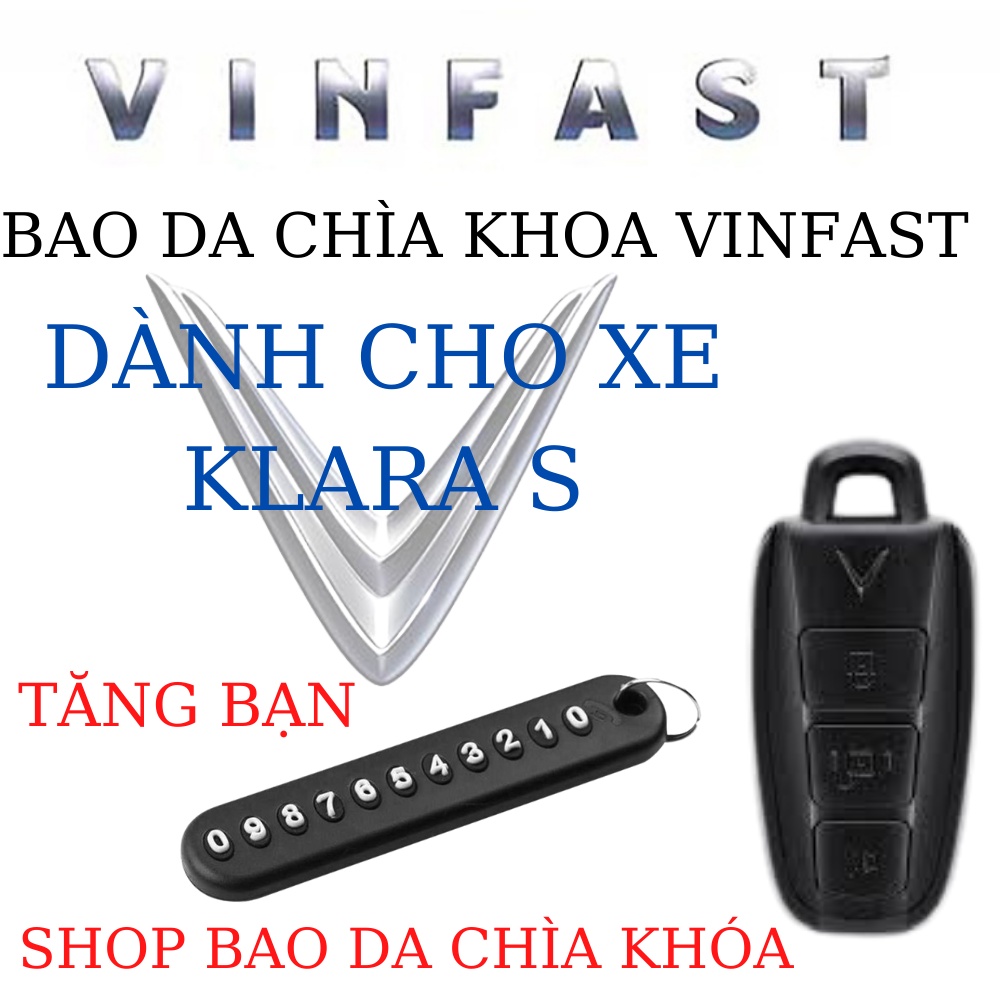 Bao da chìa khoá Xe điện Vinfast Klara S nhiều màu sắc