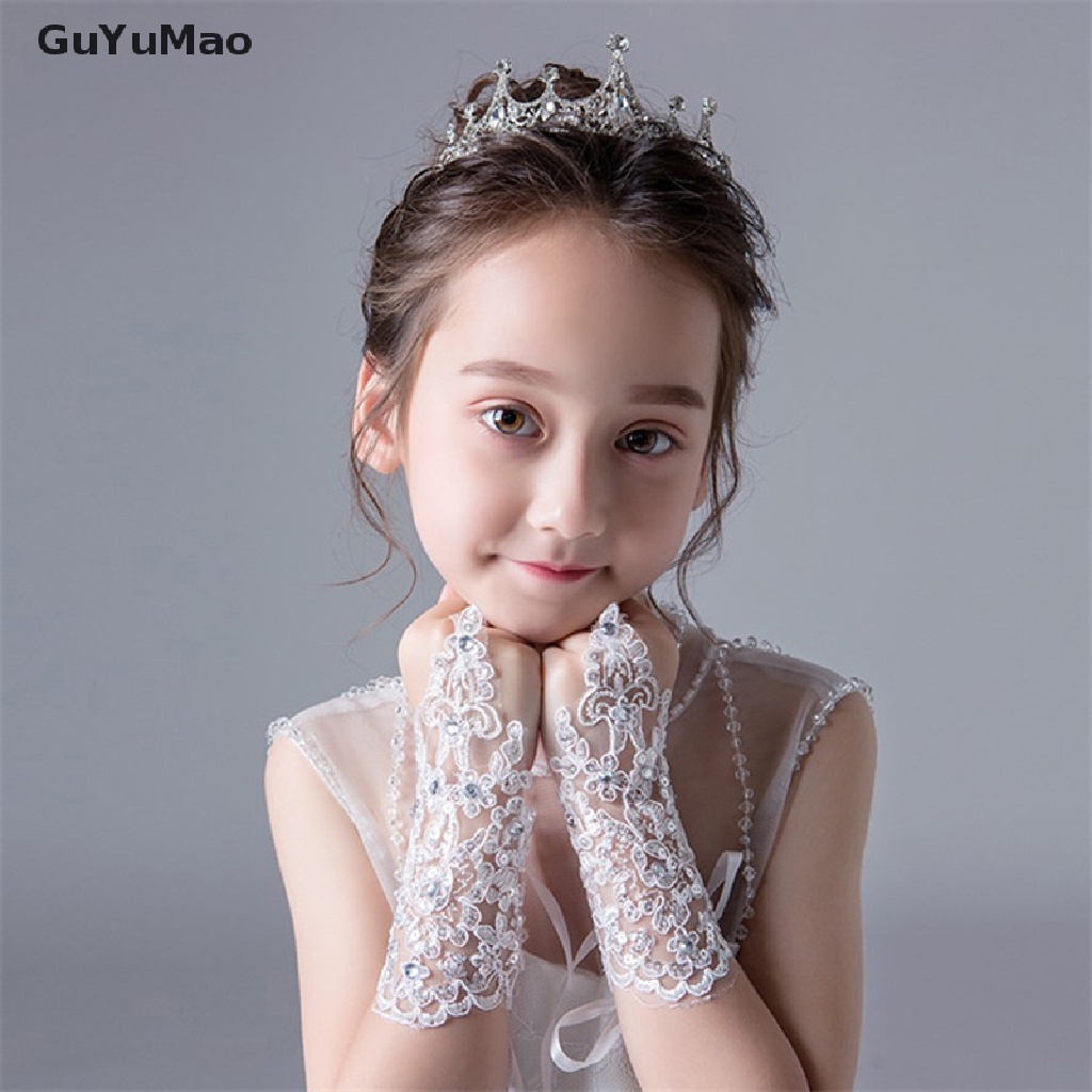 Găng Tay Công Chúa Phối Ren Đính Đá Cho Bé Gái Chụp Ảnh