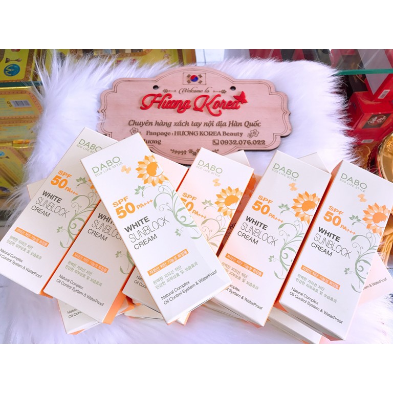 [Date 2022] Kem Chống Nắng DABO White Sunblock Cream SPF 50 PA+++