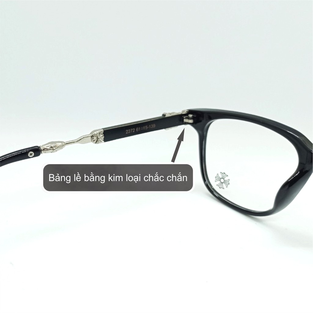 Kính mắt thời trang cao cấp Nam Nữ CH [Hot Trend] Gọng kính giả cận bạc | BigBuy360 - bigbuy360.vn