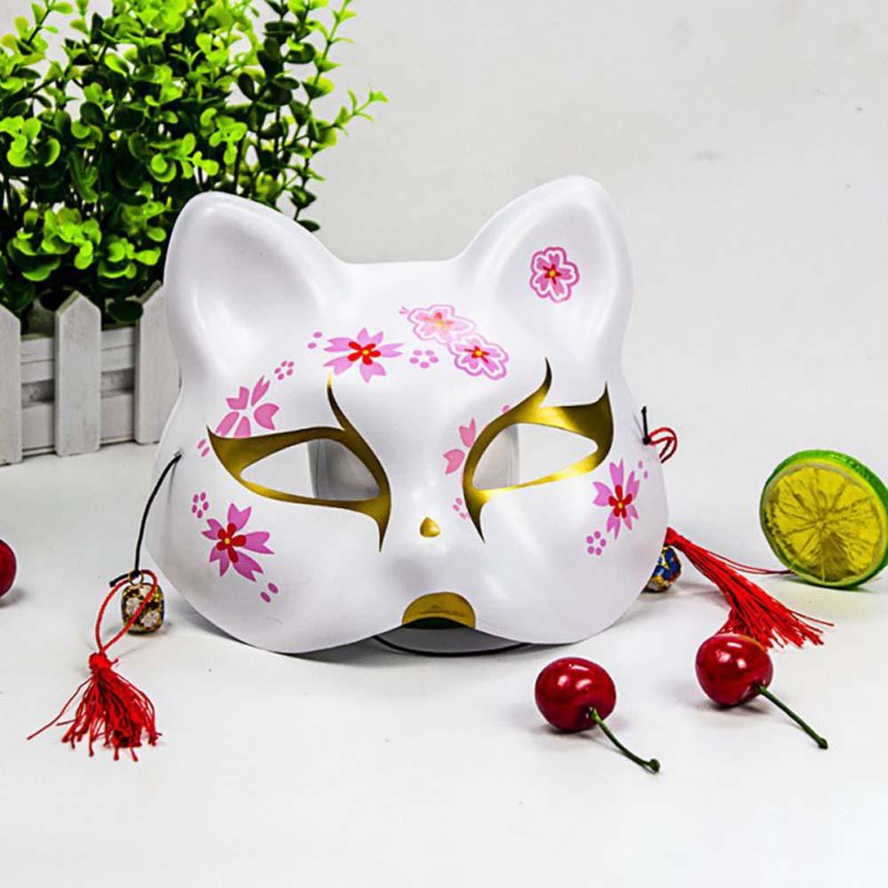 Mặt Nạ Nhựa Hóa Trang Anime Nhật Bản Phối Tua Rua Và Chuông Độc Đáo