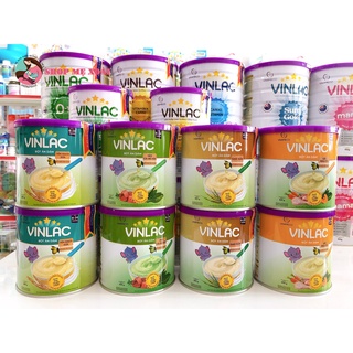 Bột ăn dặm Vinlac cho bé đủ vị - Gạo sữa, Yến mạch sữa, Heo cải bó xôi, Gà rau củ