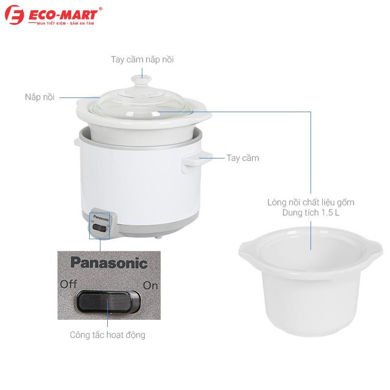 [Mã ELMS5 giảm 7% đơn 300K] Nồi nấu chậm Panasonic 1.5 lít , 3 lít, 5 lít (Chính hãng)