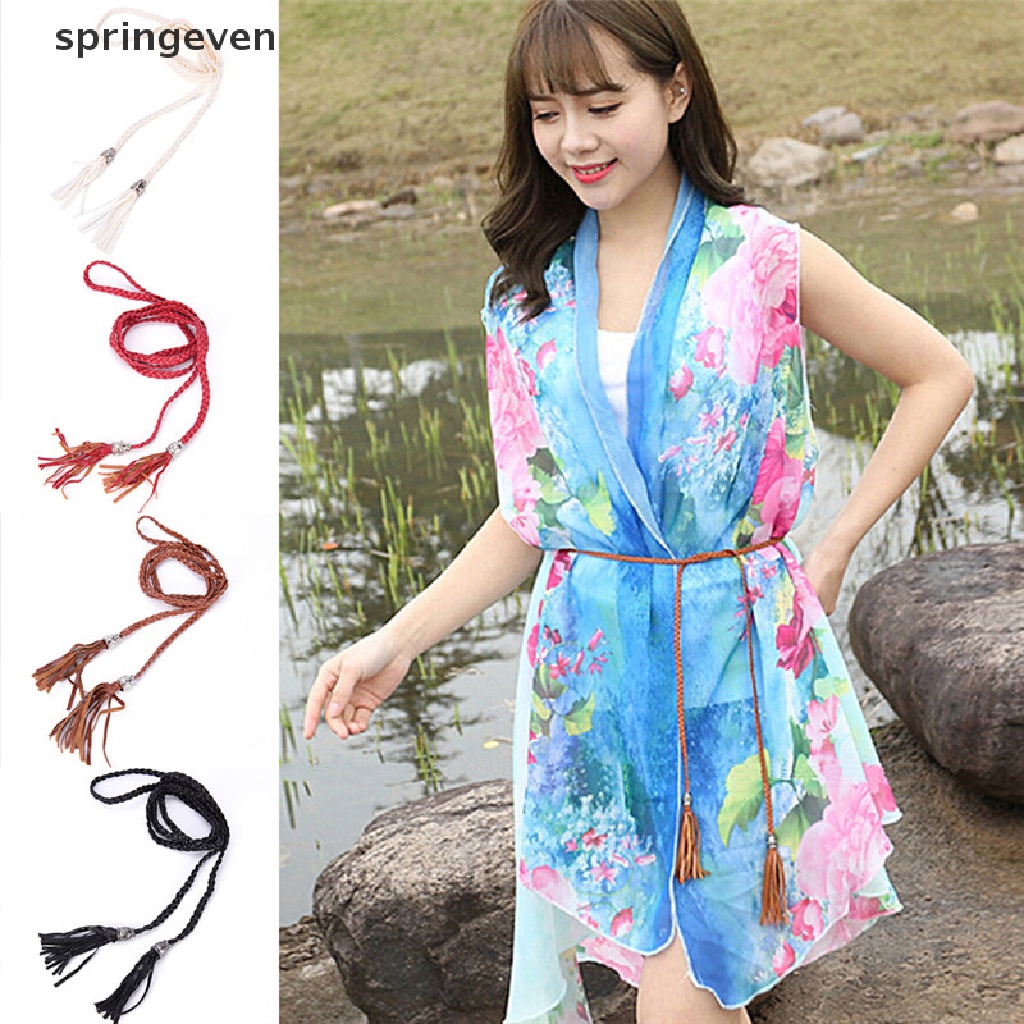 Dây Thắt Lưng Da PU Thiết Kế Đơn Giản Phong Cách Boho Cho Nữ