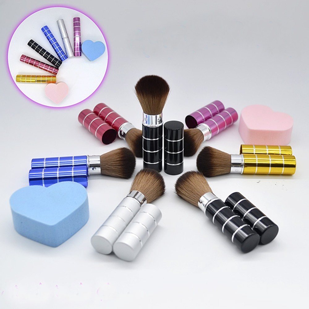 Professional Women Cosmetic Metal Facial Blush Brush
