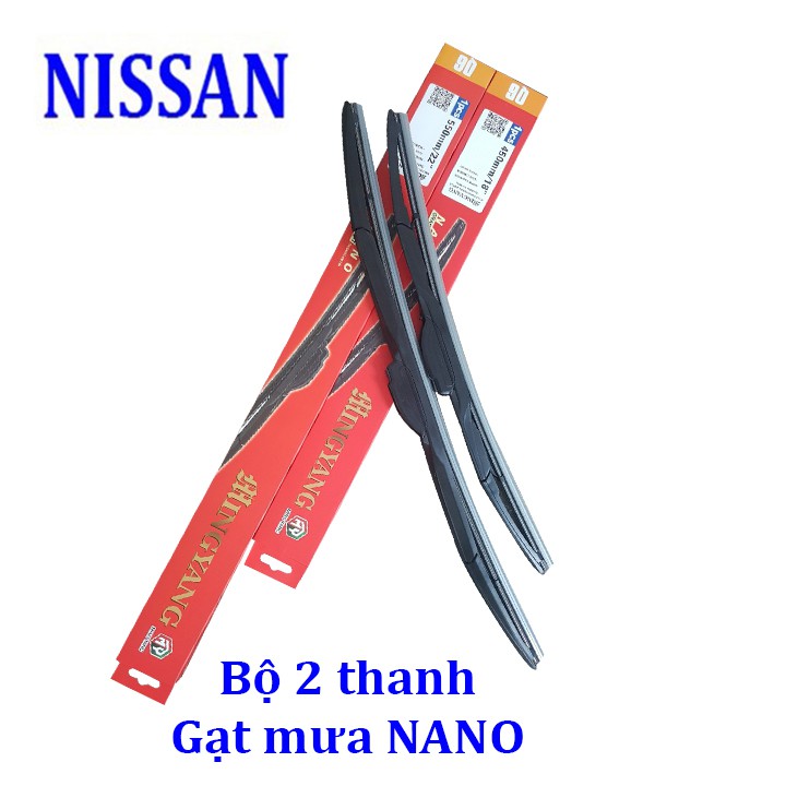 Bộ 2 thanh gạt nước mưa ô tô đa năng Nano cao cấp hãng xe Nissan: Sunny-Teana-X trail-Navara-Livina-Grand Livina-Juke,..