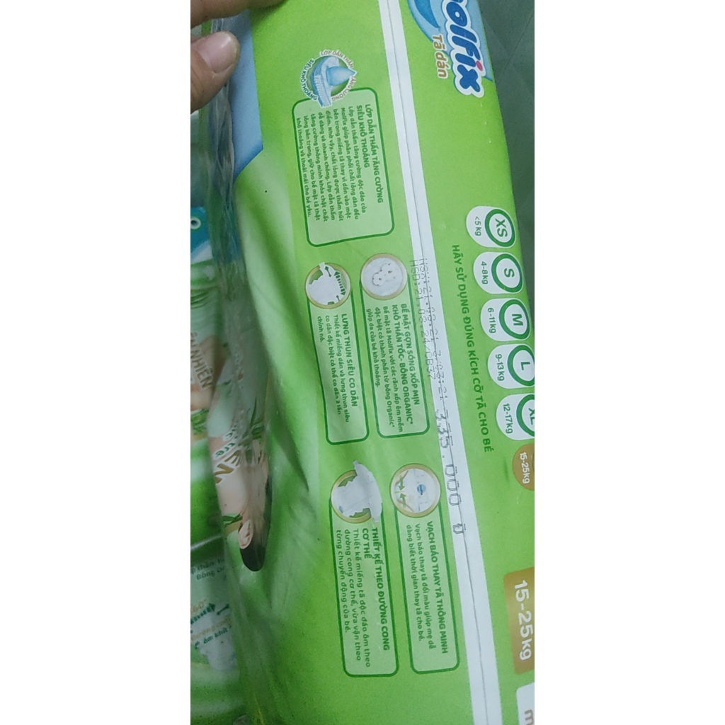 Tã quần Molfix thiên nhiên size XL 62+8 miếng