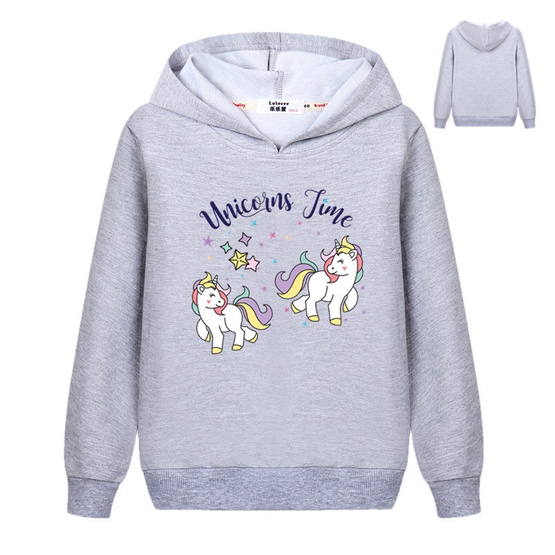 Áo Hoodie In Hình Kì Lân Xinh Xắn Cho Bé Gái