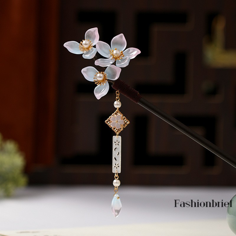 HANDMADE Trâm Cài Tóc Hình Hoa Đính Ngọc Trai Giả Xinh Xắn Cho Nữ