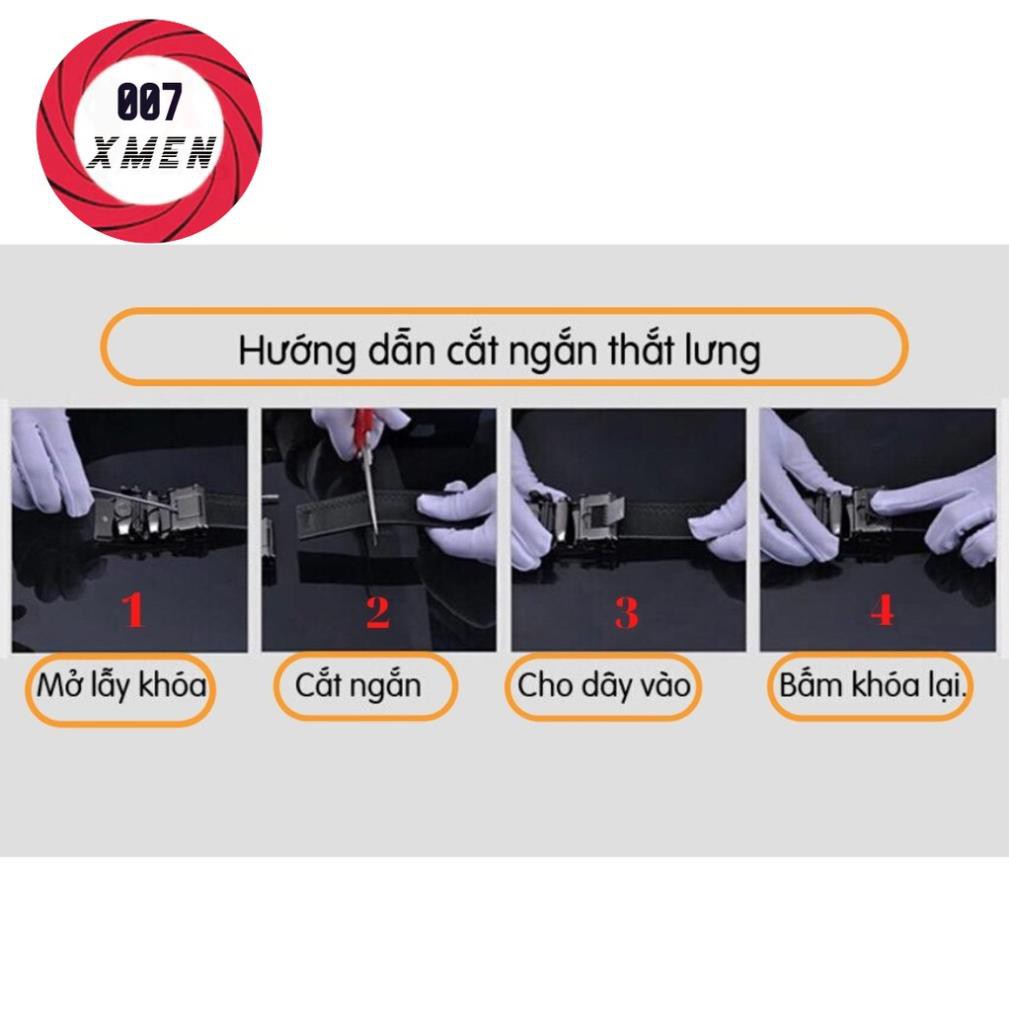 [HÀNG HIỆU] Thắt Lưng Da Nam Khóa Tự Động Cao Cấp Dây Nịt Nam Da Bò 100% Mặt Xoay Chính Hãng - Tặng Móc Khóa TL-07 Xịn