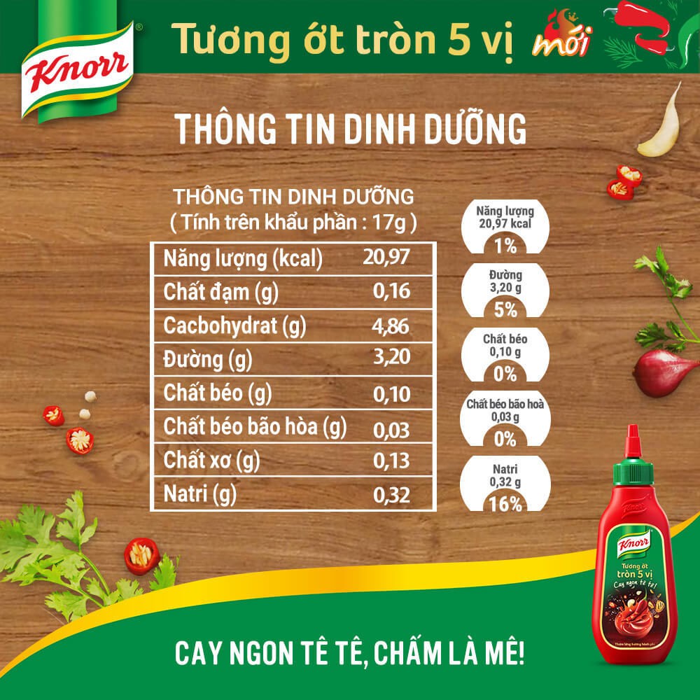 Tương Ớt Knorr Tròn 5 Vị