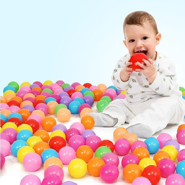 Túi 100 quả bóng nhựa cao cấp loại mềm cho bé
