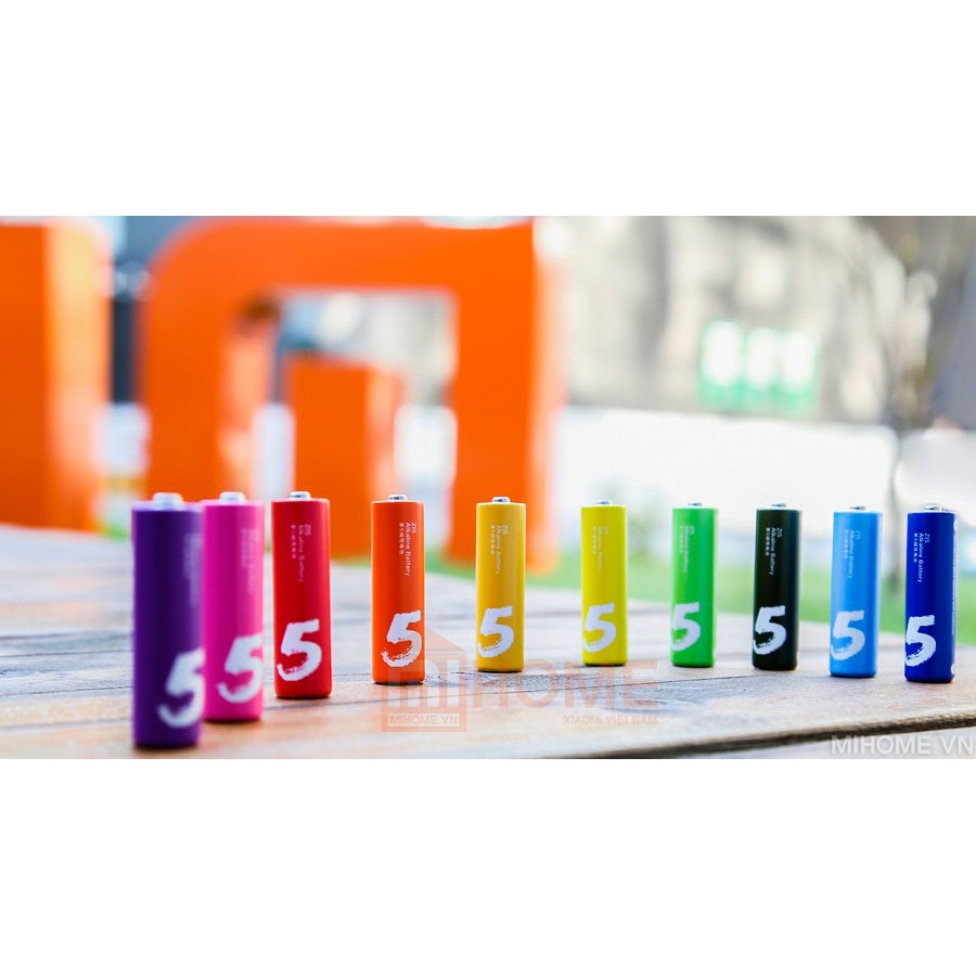 Pin tiểu AA Alkaline Xiaomi Rainbow 5 - 1 hộp 10 viên