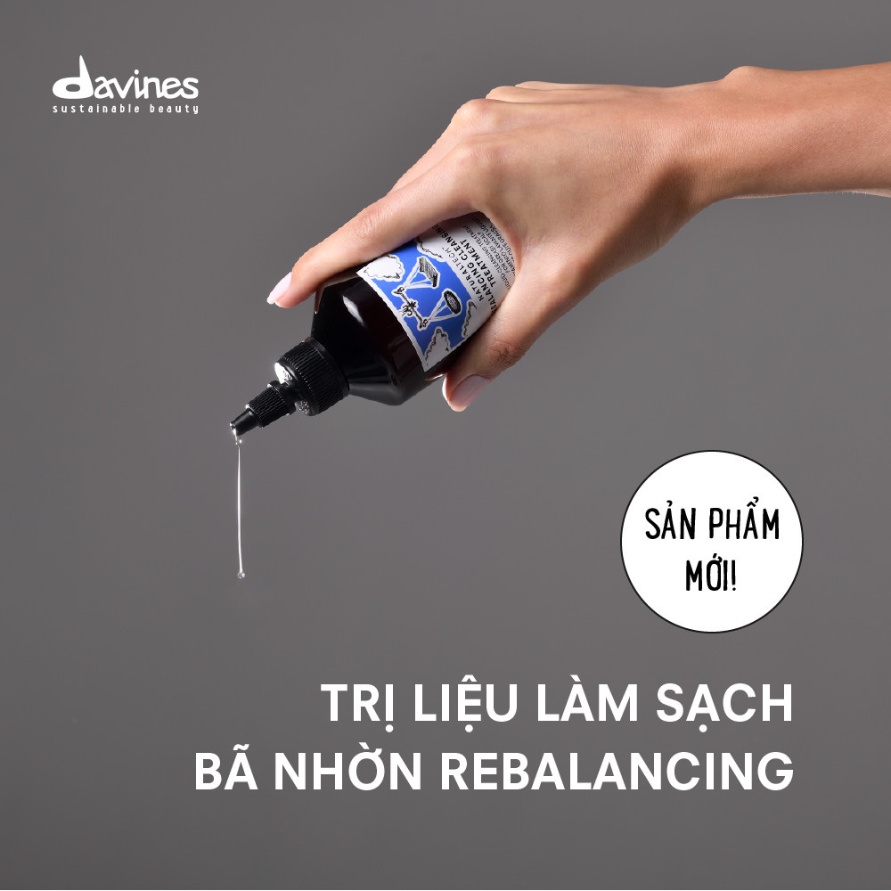 Dung dịch làm sạch bã nhờn Davines Rebalancing Cleansing Treatment dung tích 250ml dành cho da đầu dầu, bết