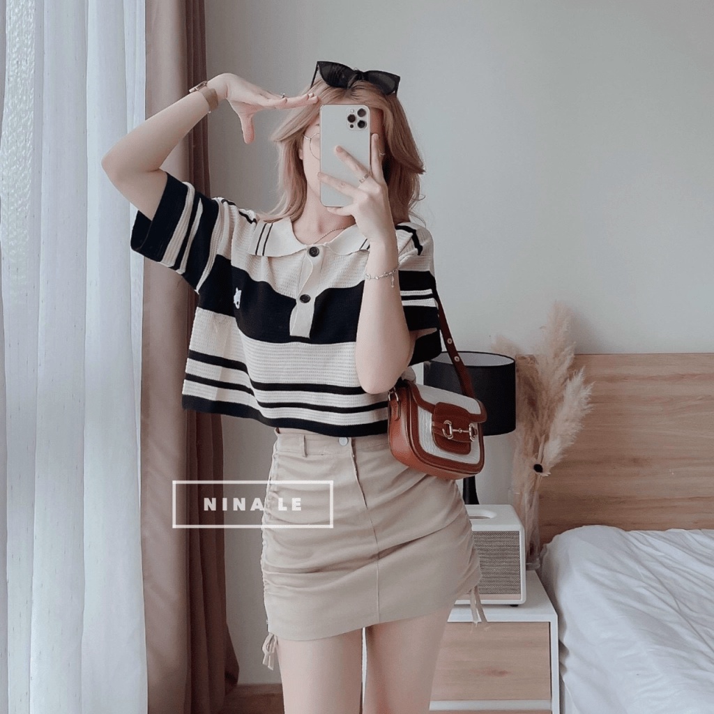 (Free ship) Xả Lỗ Áo Len Kẻ Sọc Bao Phối Đồ | Một Món Đồ Không Thể Thiếu Trong Tủ Đồ Của Chị Em UP HHP Fashion