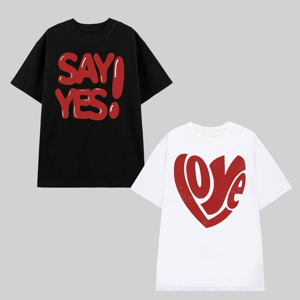 Áo thun unisex chữ say yes, love from rộng vải cotton aophongfromrong.vn - áo phông unisex có size