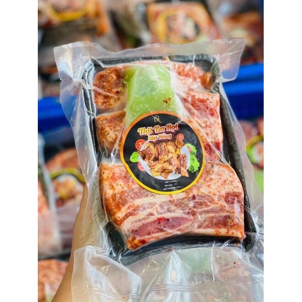 [HỎA TỐC SG] Ba rọi 1 nắng ướp sả thơm ngon chiên nướng 500g