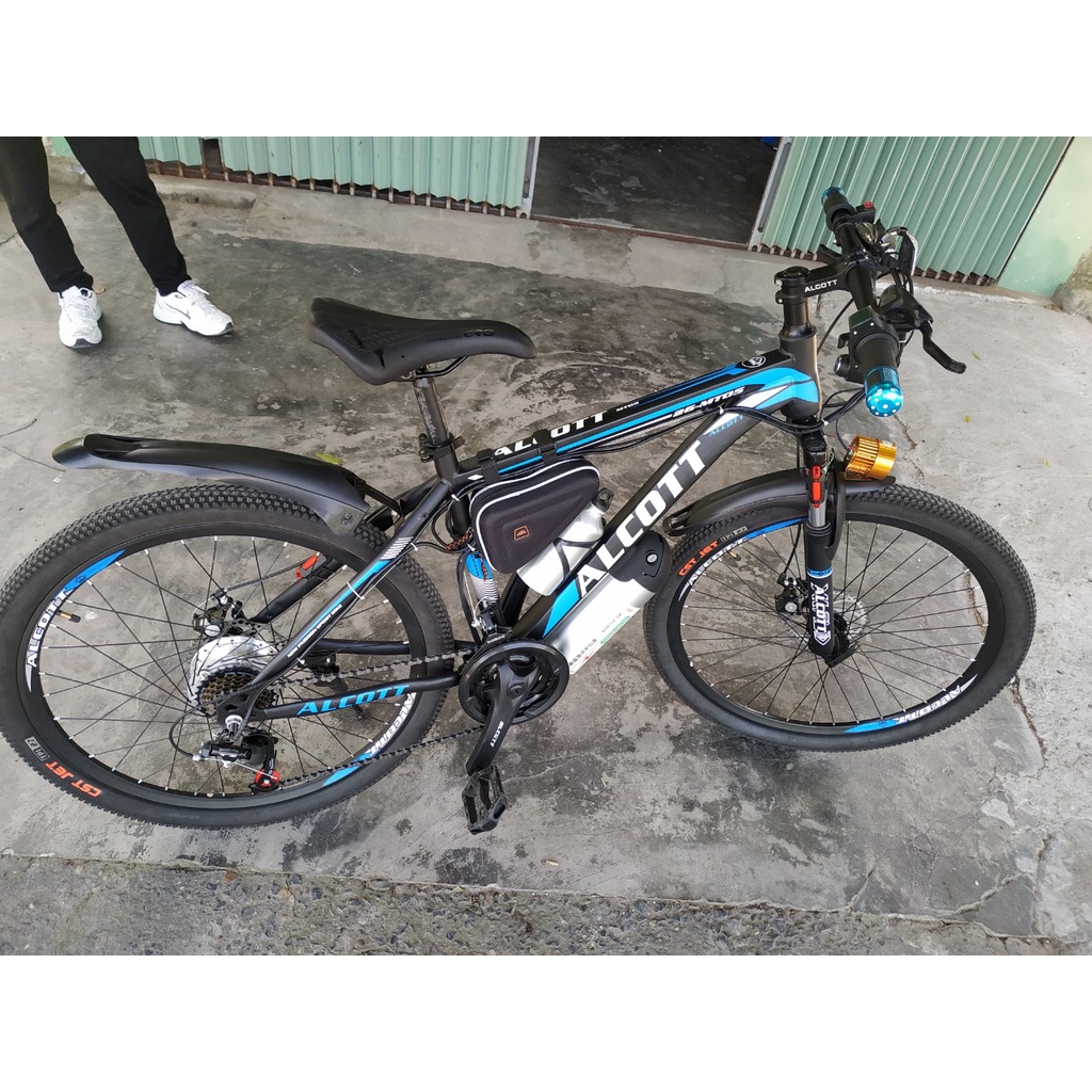 TAY GA XE ĐẠP ĐIỆN ĐA NĂNG - MÀU XANH