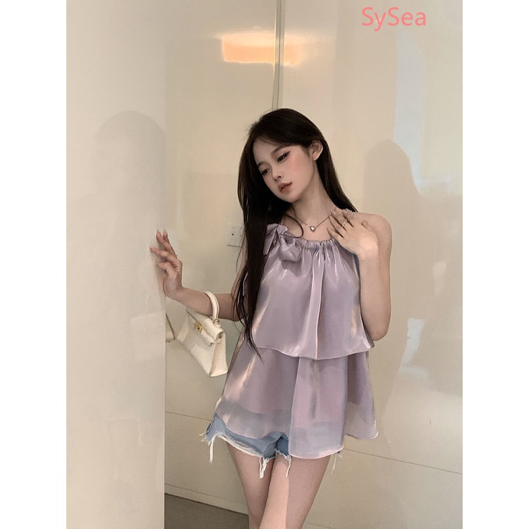 Áo Hai Dây Màu Sắc Đơn Giản Quyến Rũ Cho Nữ