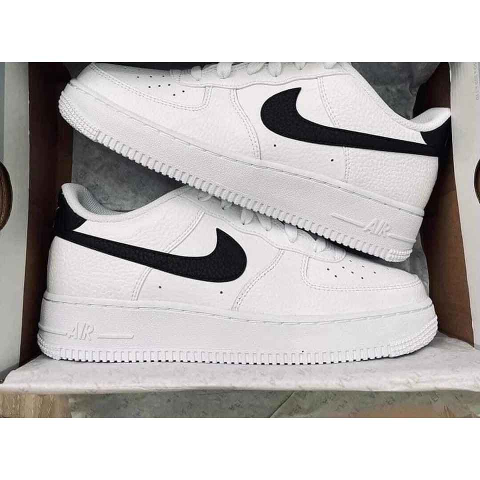 [CHÍNH HÃNG] - Giày Sneaker N.i.k.e Air Force 1 - Trắng - Swoosh Đen