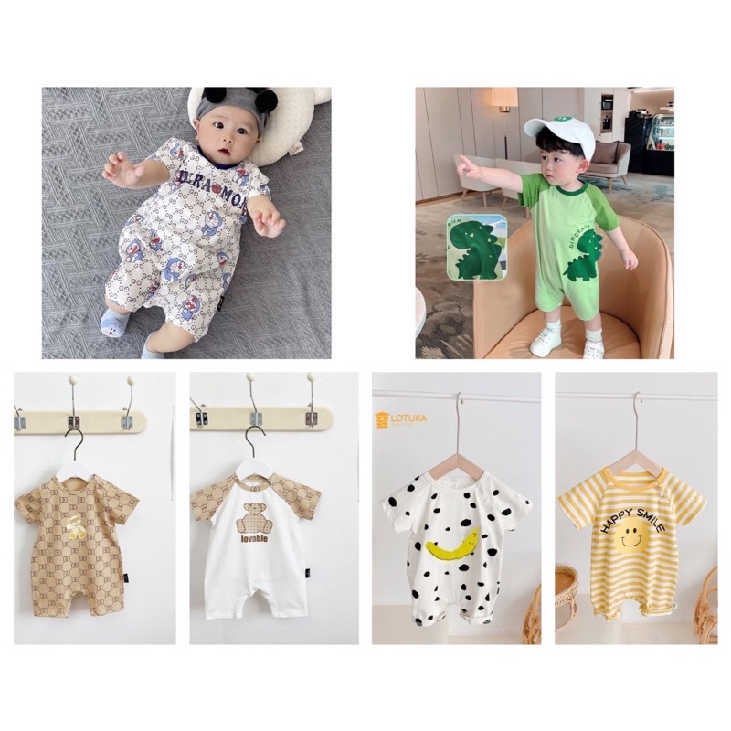 Body đùi cộc tay Lotuka chất thun lạnh Visco cao cấp mềm mát cho bé