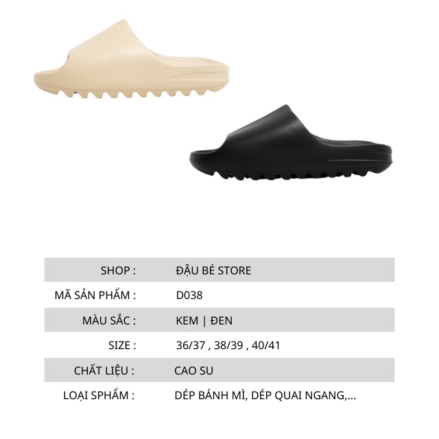 Dép Đế Bánh Mì / Mỳ - Dép Đúc Unisex Trơn - Dép Lê Bánh Mì Quai Ngang Nam Nữ Hottrend Chống Trơn Trượt - Daube - D038