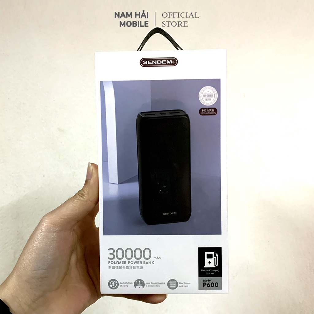 Pin / Sạc dự phòng 30000mAh Sendem P600 - 4 cổng