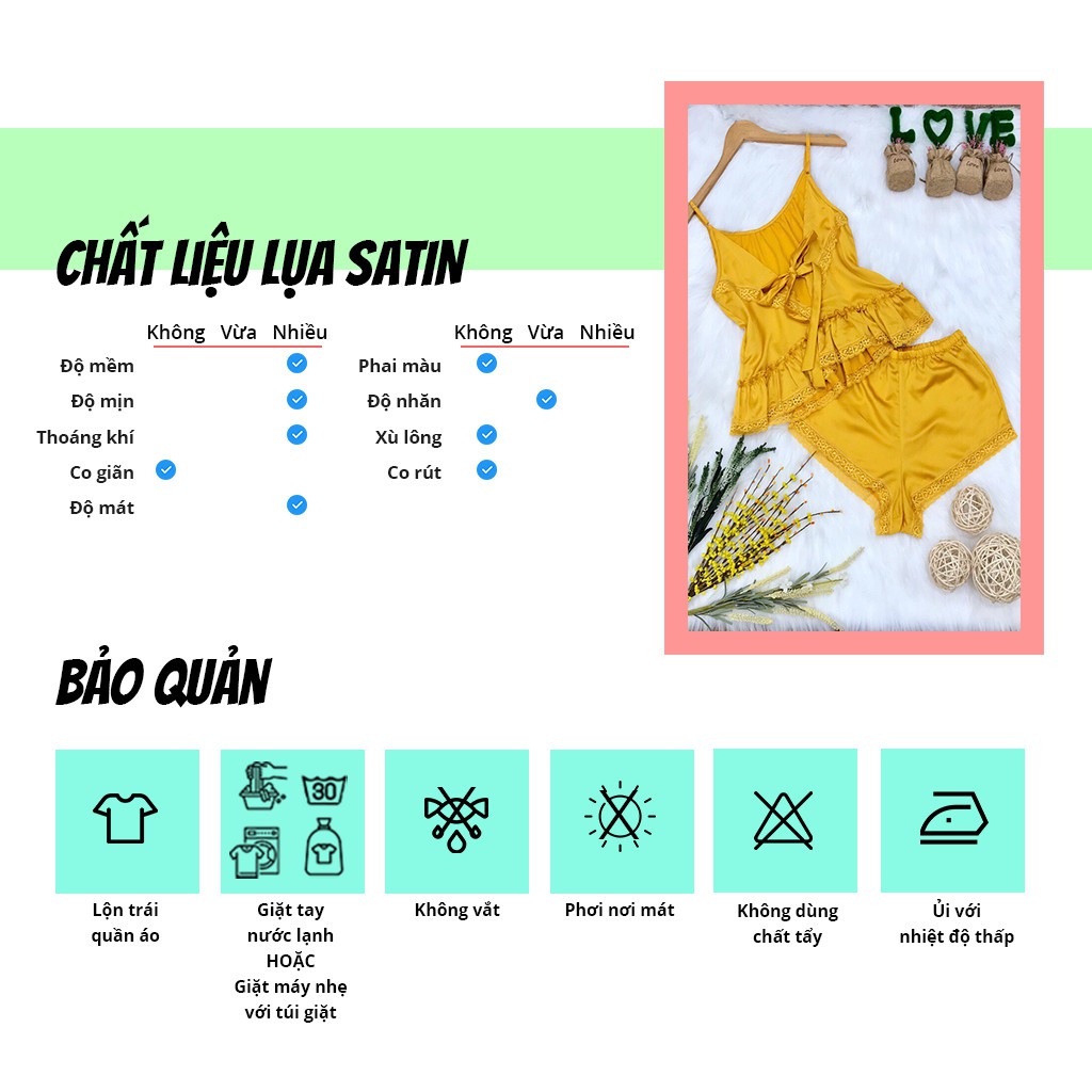 Đồ ngủ 2 dây SBORG bộ ngủ lụa satin cao cấp áo bèo ren quần vạt xéo sexy freesize dưới 60kg quà tặng vợ