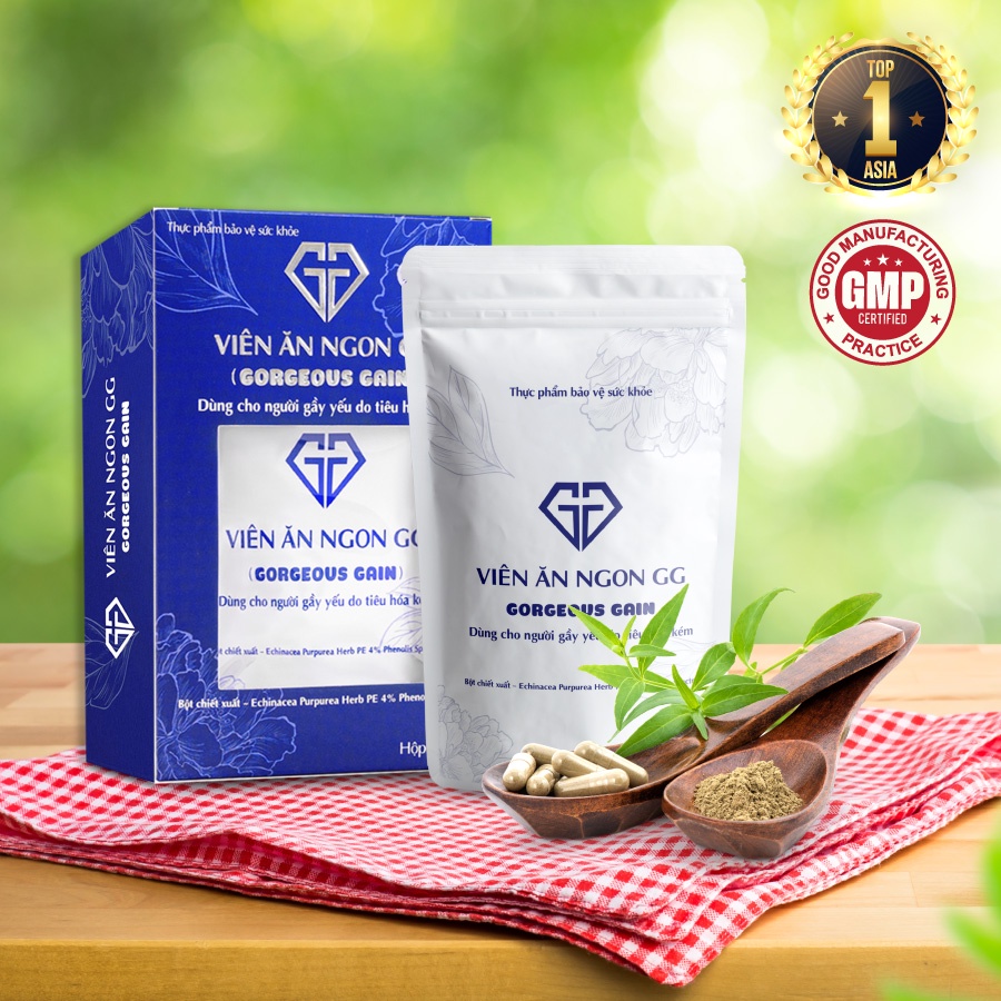 Viên Ăn Ngon GG Chính Hãng - Viên Uống Tăng Cân Giúp Ăn Ngủ Ngon - Cải Thiện Hệ Tiêu Hoá An Toàn Không Tác Dụn