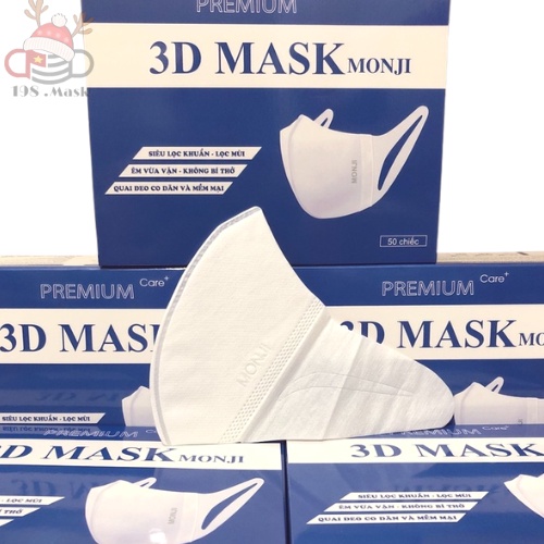 Hộp 50C Khẩu Trang 3D MONJ MASK Chính Hãng Xuất Nhật Lọc Bụi 2.5PM