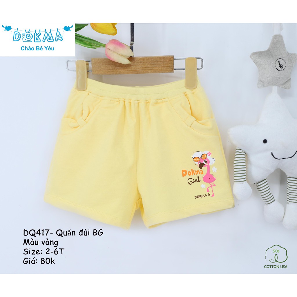 Dokma - Quần đùi bé gái 2-6y DQ417