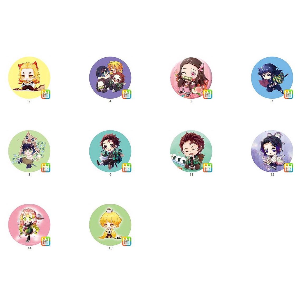 Dấu thỏi son 10Pcs/Set Cute Anime Demon Slayer Kimetsu No Yaiba Child DIY Scrapbook Kids Stamp Cartoon Rubber Stamps Scrapbooking Reward Toy Hashibira Inosuke Tsuyuri Kanawo Tomioka Giyuu