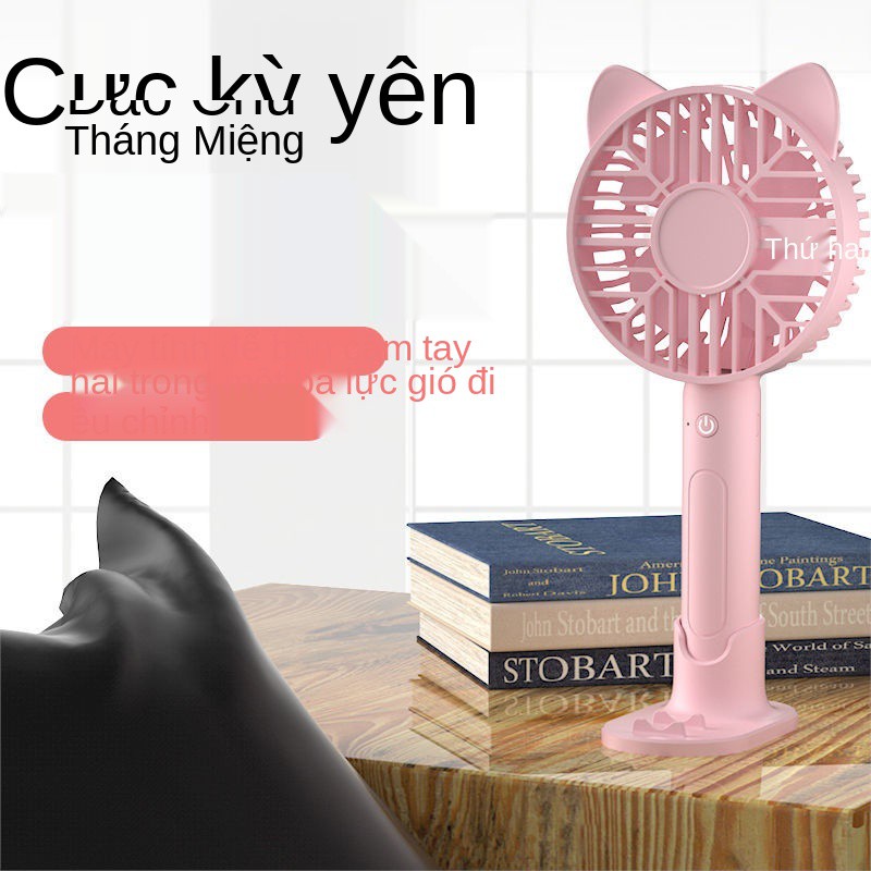 usbQuạt Mini Cầm Tay Sạc Cực Lâu Lượng Sinh Viên Di Động Với Máy Tính Để Bàn Câm Fan Hâm Mộ Nhỏ