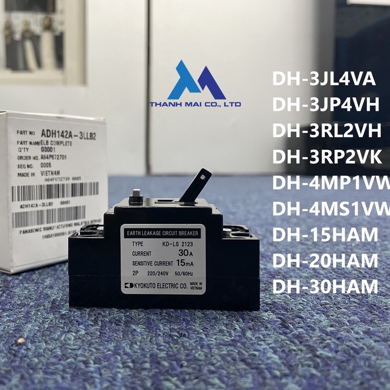 Thiết bị chống giật ELCB máy tắm nóng trực tiếp và gián tiếp Panasonic DH-4MP1VW DH-15HAM